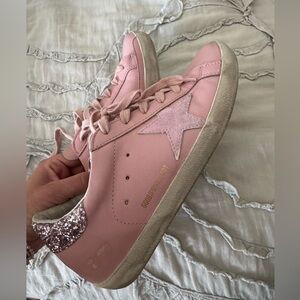 Golden Goose Pink Glitter superstar sneakers